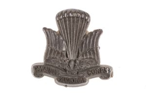 Rare plastic First Canadian Parachute Battalion capbadge
