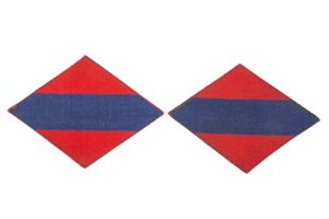 Printed Canadian first army formation sign pair