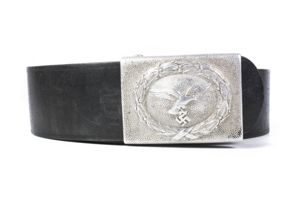 Luftwaffe issue equipment belt with tabbed aluminium buckle by Friedrich …