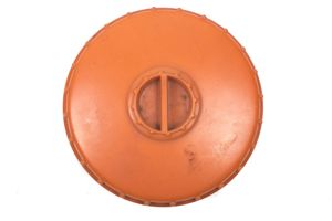 Orange bakelite salt container marked amh/k