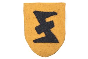 Rare Flemish NSKK and Zwarte Brigade sleeve shield