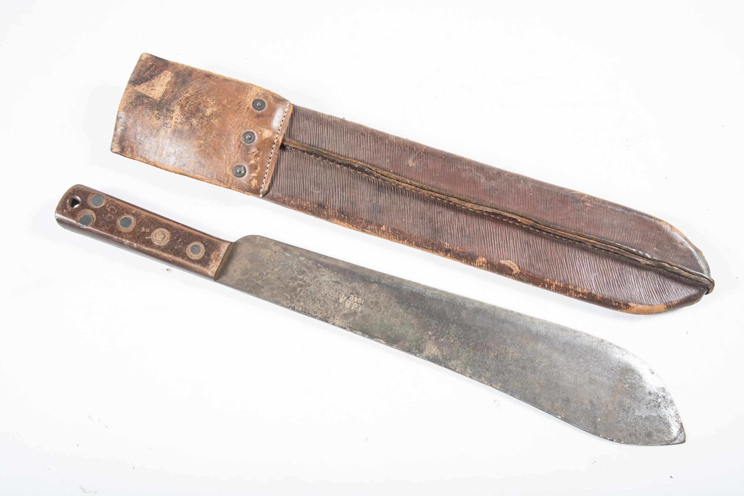 British Machete marked BLC 1943 and JJB 1942 — image 4