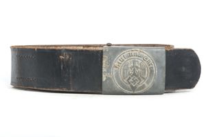 Hitlerjugend belt set with zinc injection moulded buckle marked RZM …