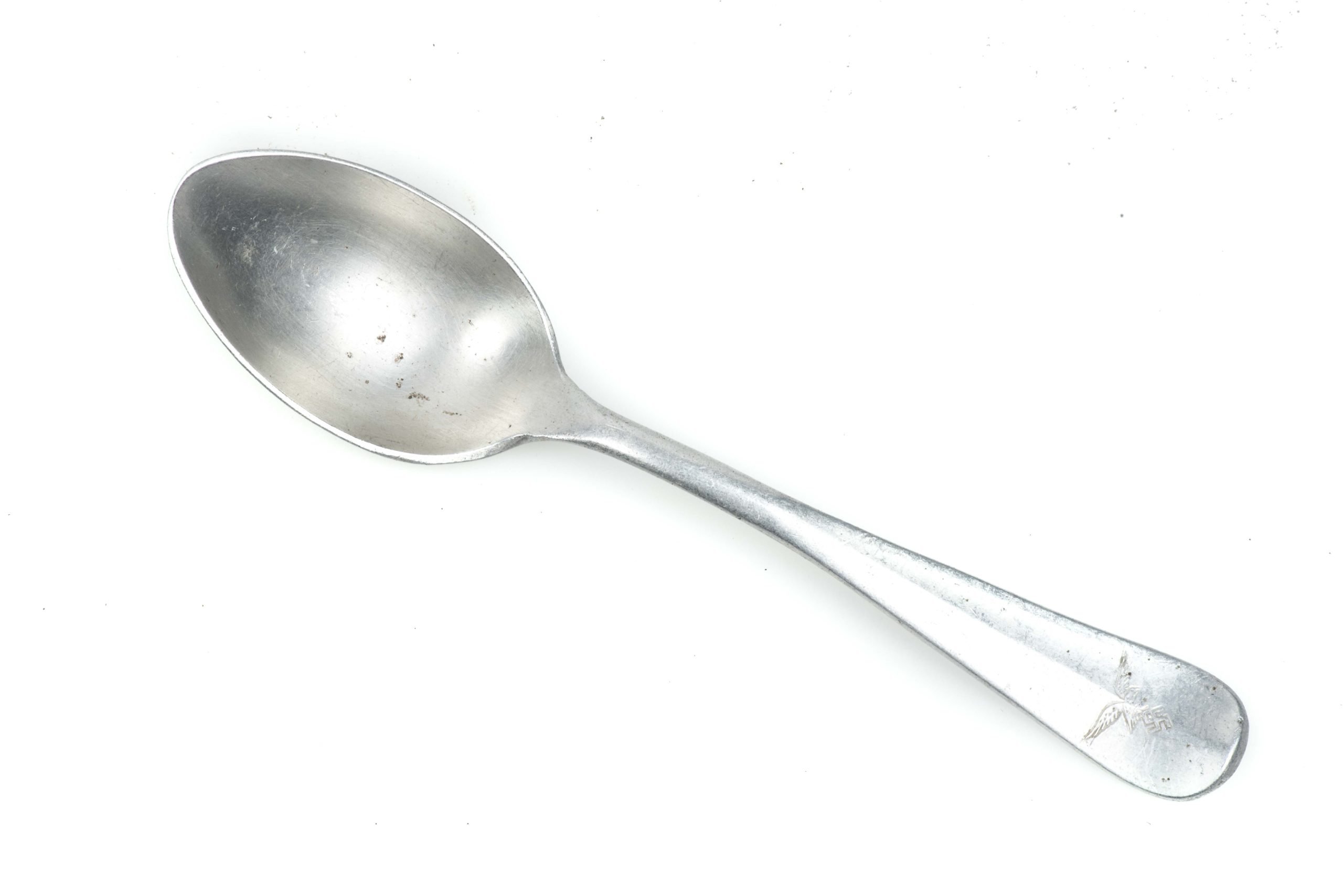 Aluminum Luftwaffe tea spoon marked FLUV and IGK & F 38