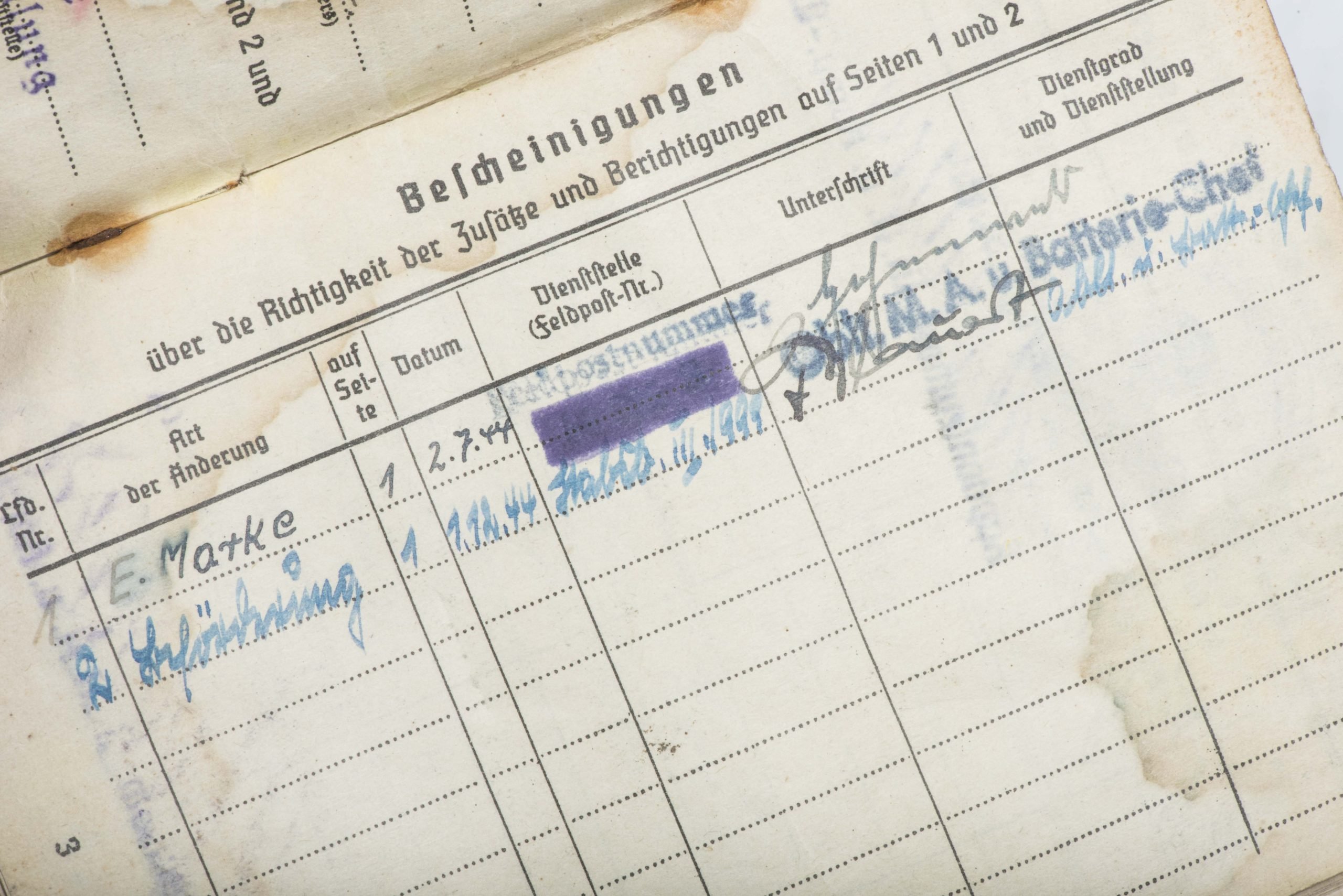 Kriegsmarine Soldbuch to Hans Hofmann, Marine Artillerie Abteilung 621, Ostsee Konstanza — image 10