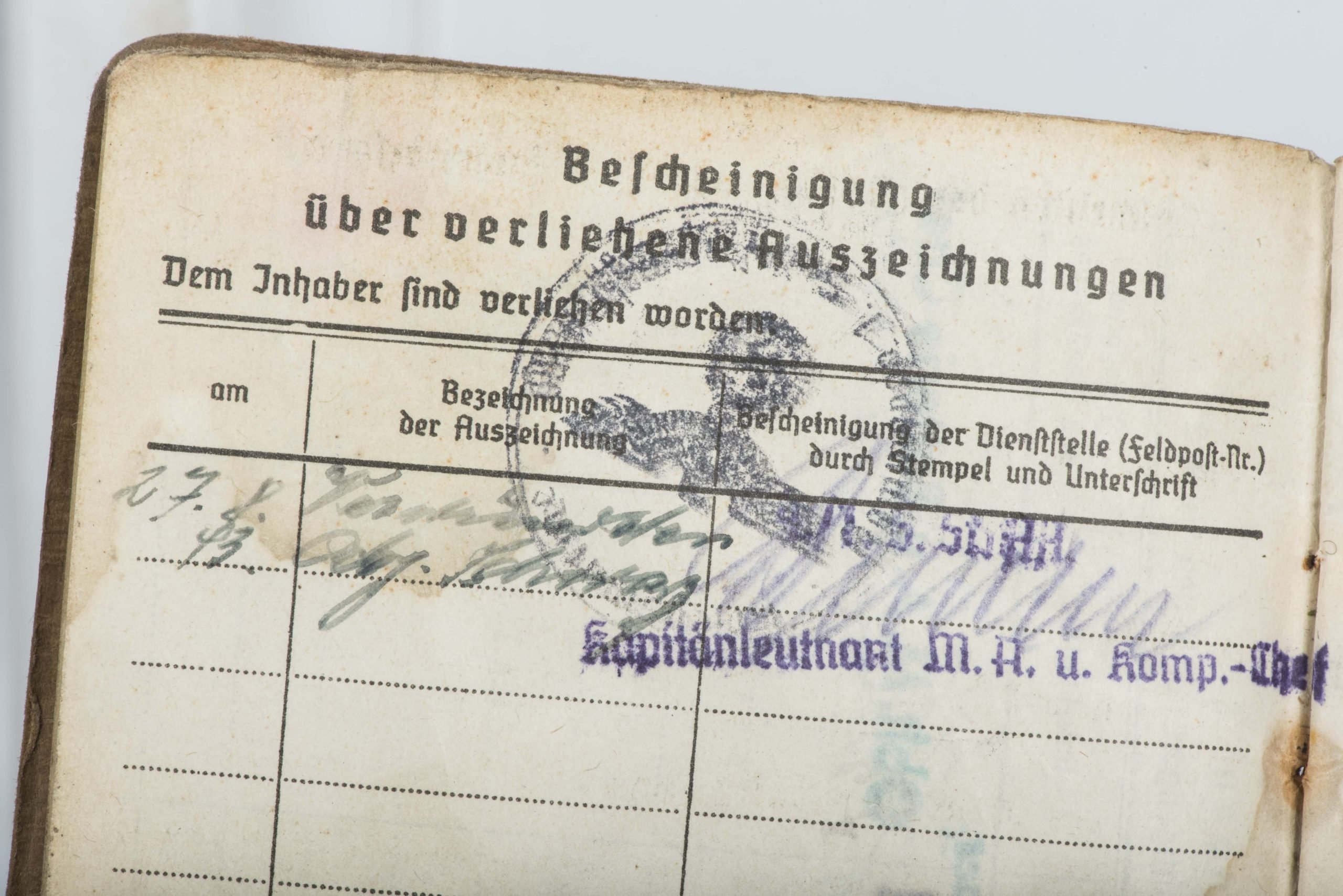 Kriegsmarine Soldbuch to Hans Hofmann, Marine Artillerie Abteilung 621, Ostsee Konstanza — image 13