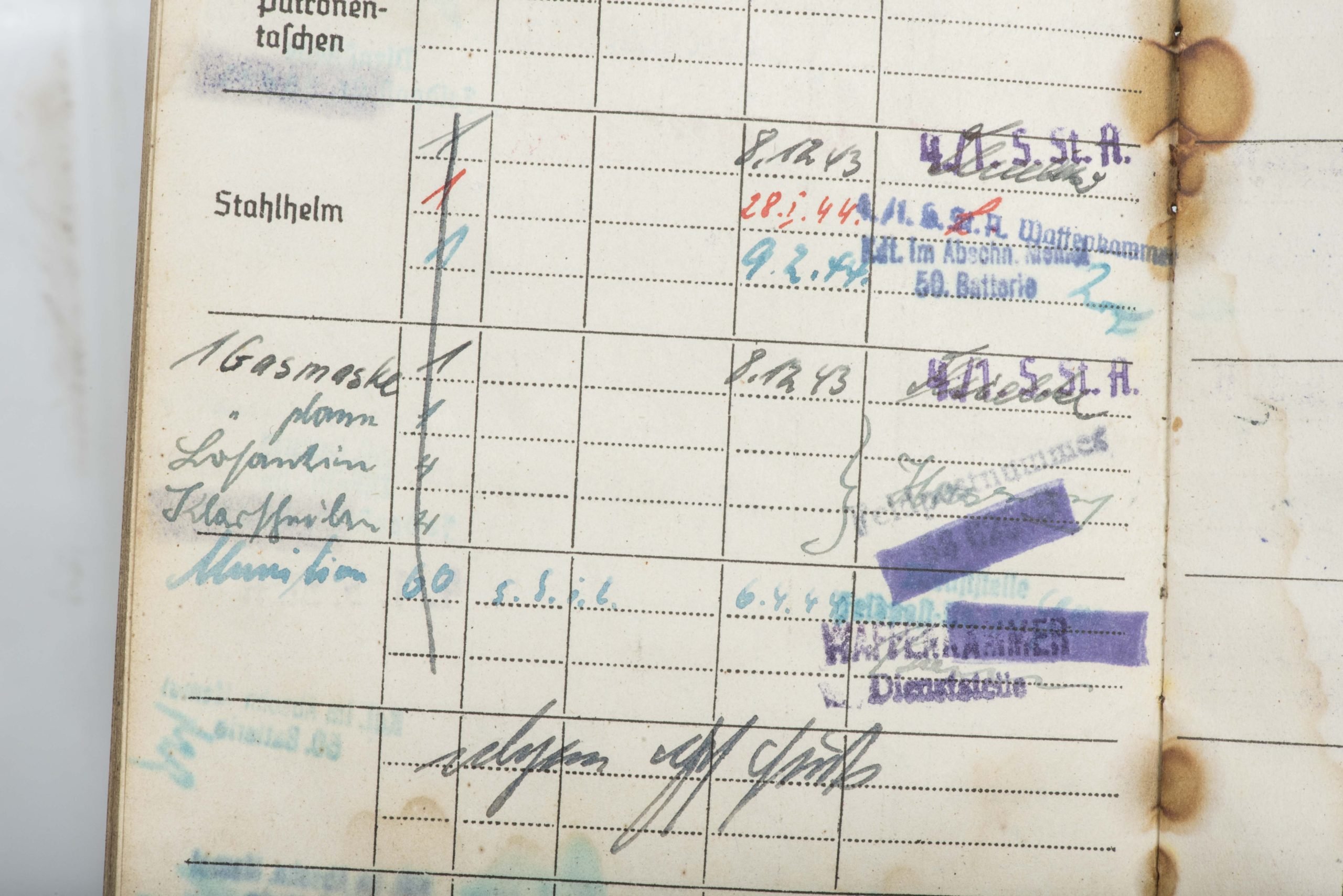 Kriegsmarine Soldbuch to Hans Hofmann, Marine Artillerie Abteilung 621, Ostsee Konstanza — image 22