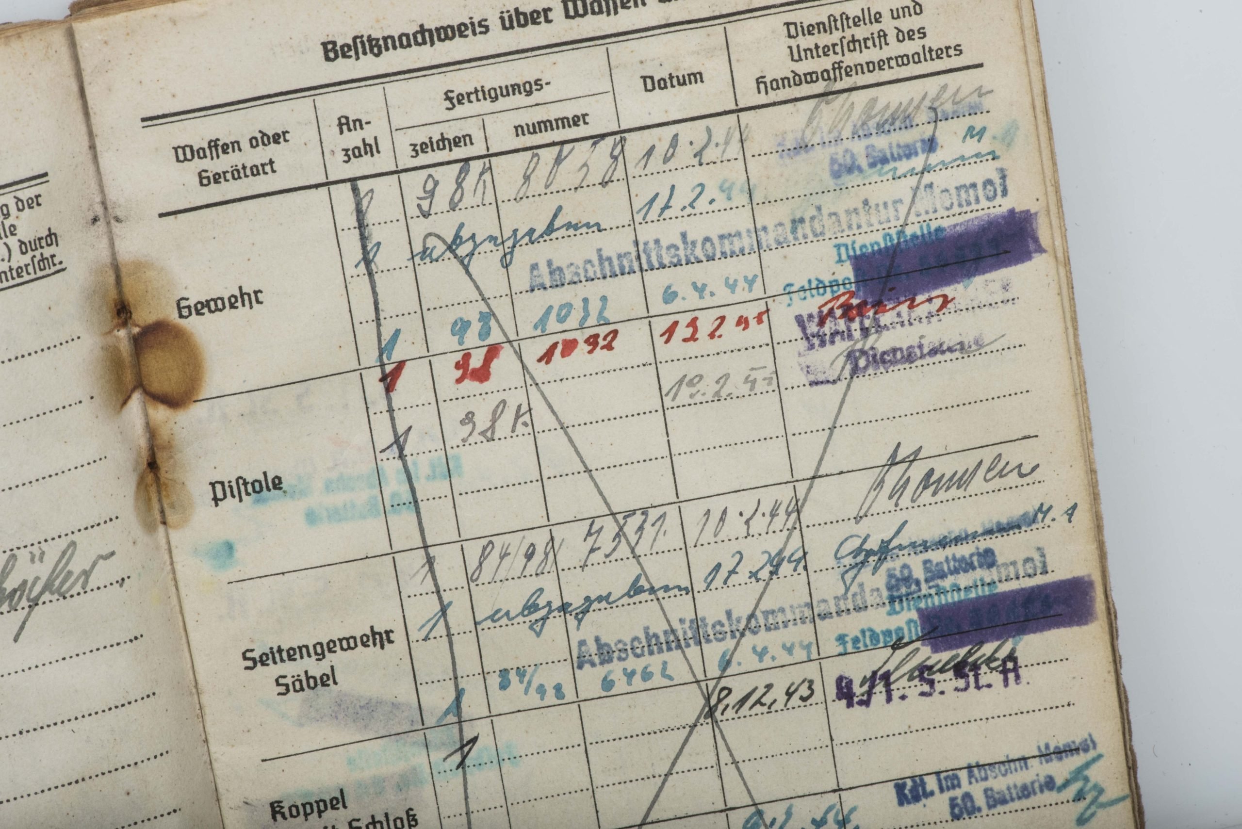 Soldbuch of Walther Otto, St.-Kp./Ld.-Sch.-Ers.-Batl. 1/13 — image 19