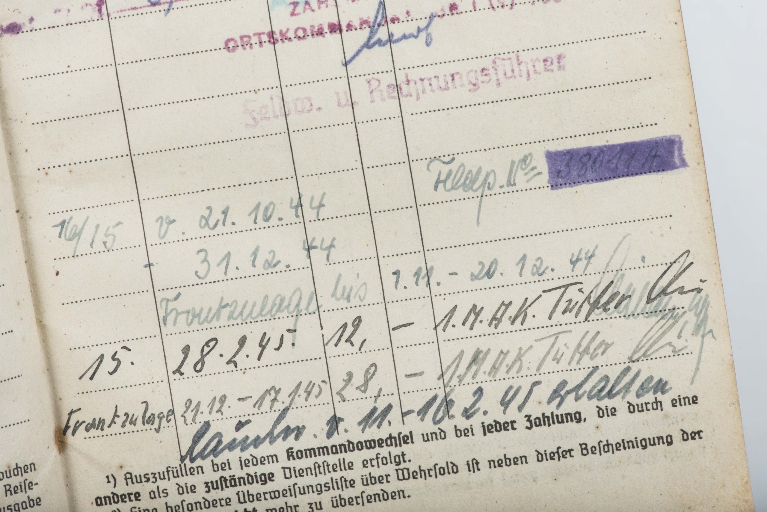 Soldbuch of Walther Otto, St.-Kp./Ld.-Sch.-Ers.-Batl. 1/13 — image 28