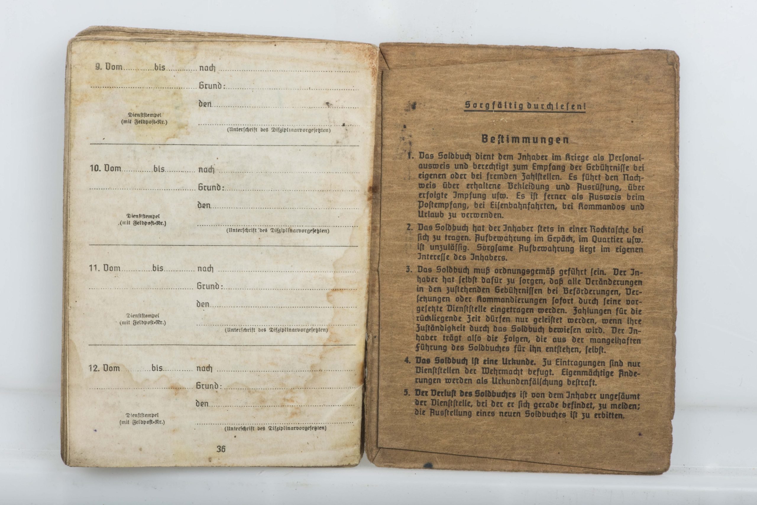 Soldbuch of Walther Otto, St.-Kp./Ld.-Sch.-Ers.-Batl. 1/13 — image 31