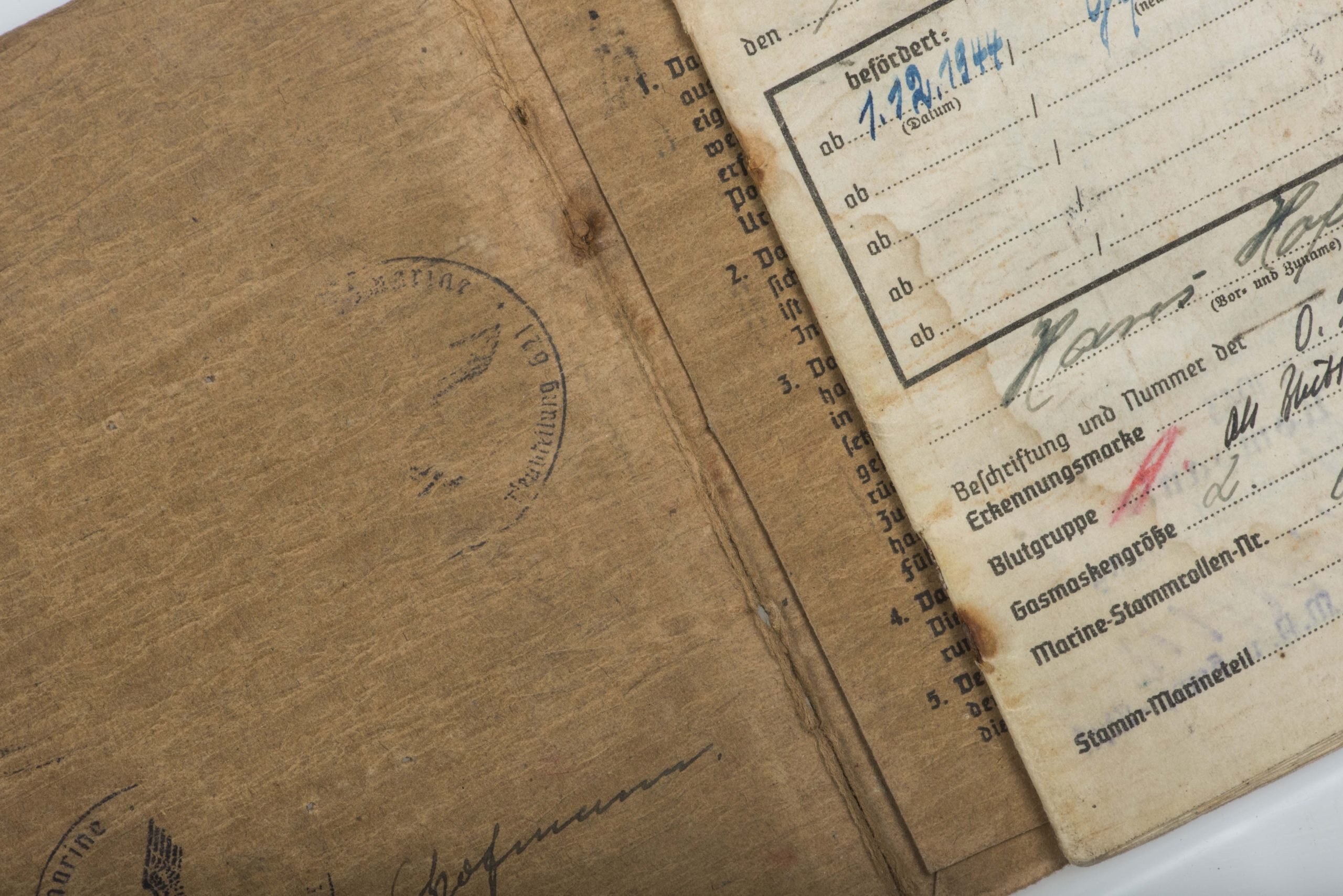 Soldbuch of Walther Otto, St.-Kp./Ld.-Sch.-Ers.-Batl. 1/13 — image 6