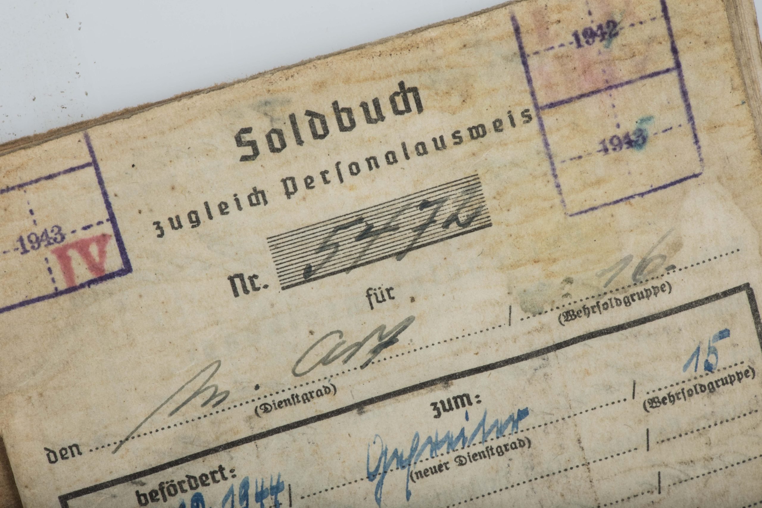 Soldbuch of Walther Otto, St.-Kp./Ld.-Sch.-Ers.-Batl. 1/13 — image 7