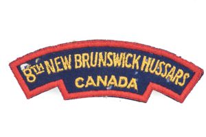 Canadian Shouldertitle 8th New Brunswick Hussars