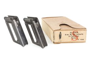 Rare cardboard box for 10 8mm Mannlicher Steyr rounds with …