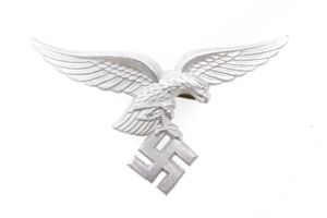 First pattern Luftwaffe aluminum visor cap eagle