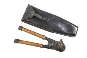 Complete short wire cutters with pre war leather case marked …