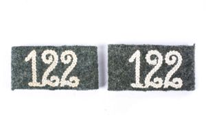 Regimental Cypher shoulderstrap slip-ons Infanterie Regiment 122