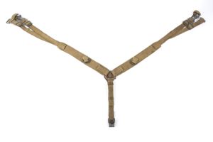 Rare webbing Y-straps for cavalry troops dated 1942