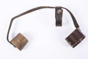 Rare original leather scope cover with wooden plug