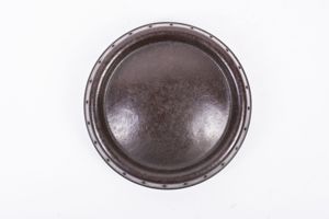 Light brown bakelite butterdish dated 1944