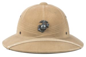 USMC pith helmet marked International Hat Co, Jan 18 1943 …