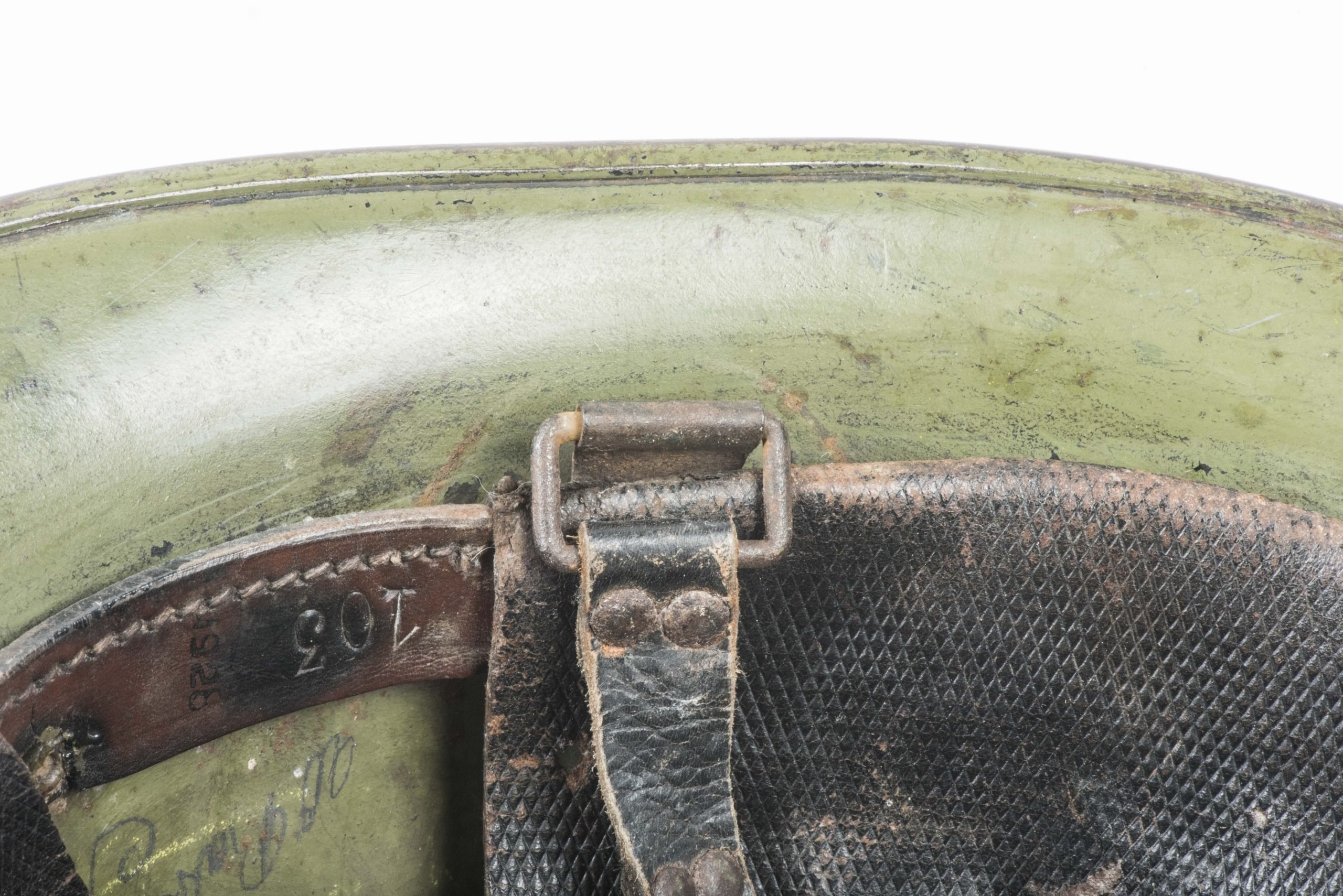Rare Dutch M16 D helmet named V.D. Ploeg marked CM1928 — image 12