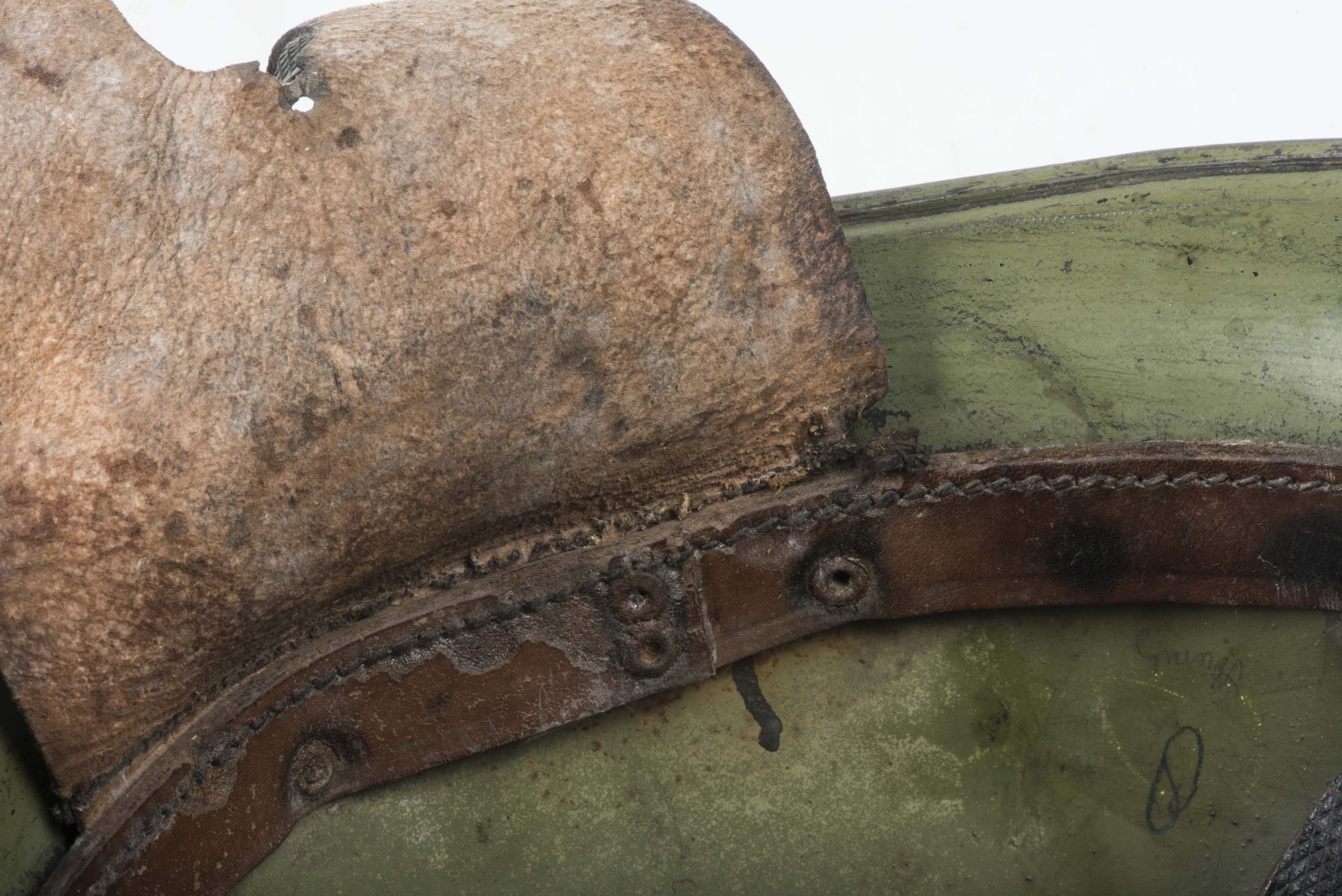 Rare Dutch M16 D helmet named V.D. Ploeg marked CM1928 — image 20