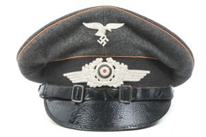 Luftwaffe Nachrichten EM / NCO visor by G.A. Hoffmann berlin
