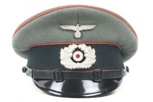 Heer Artillerie EM / NCO visor by H. Clausen, Rendsburg