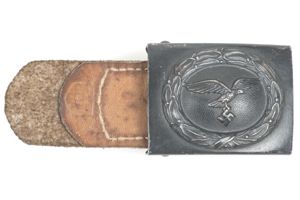 Steel tabbed Luftwaffe belt buckle marked H. Aurich, Dresden 1942