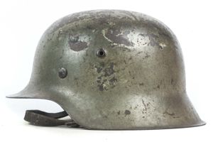 hkp62 M42 single decal Heer helmet in three-tone Normandy camouflage