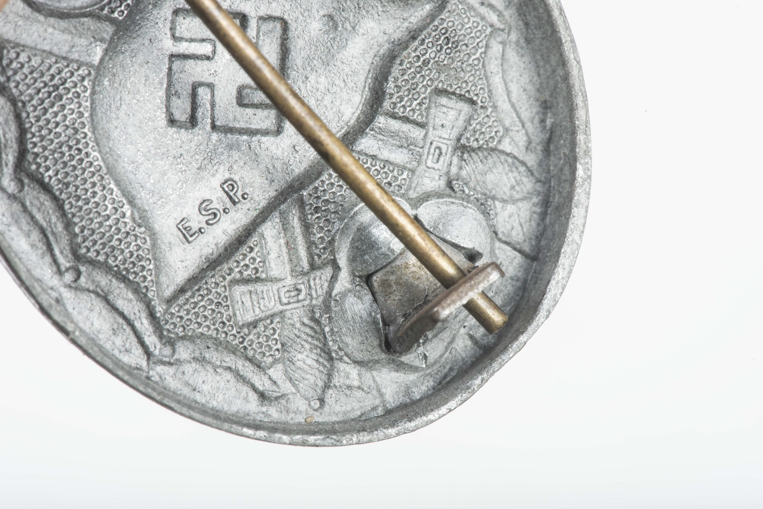 Silver hollow wound badge marked ESP — image 3