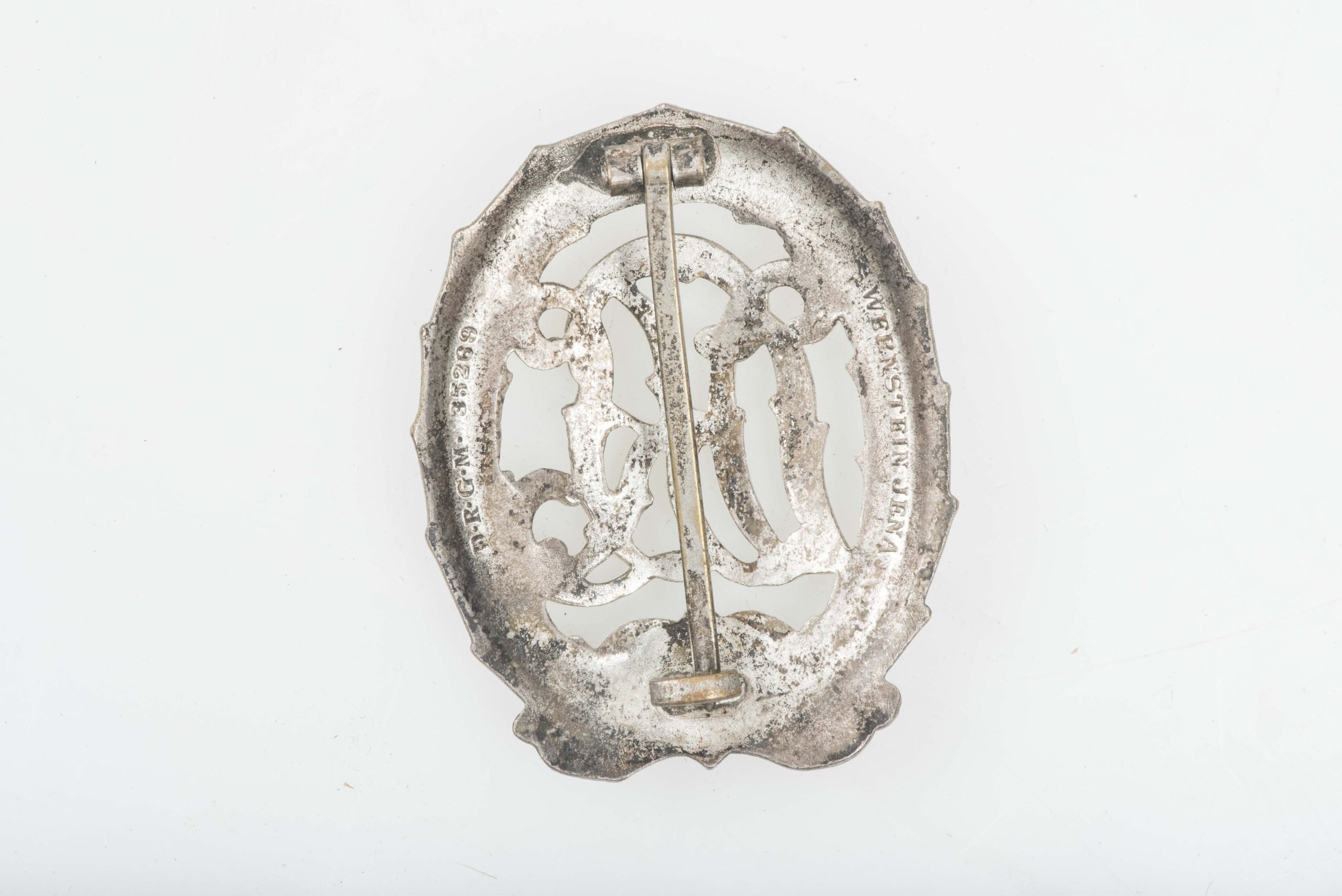 DRL sport badge in silver marked Wernstein, Jena — image 2