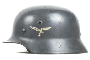 Q66 M35 double decal Luftwaffe helmet
