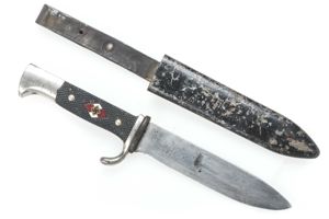 Hitlerjugend knife with motto marked Grawiso Solingen Ges, Geschützt