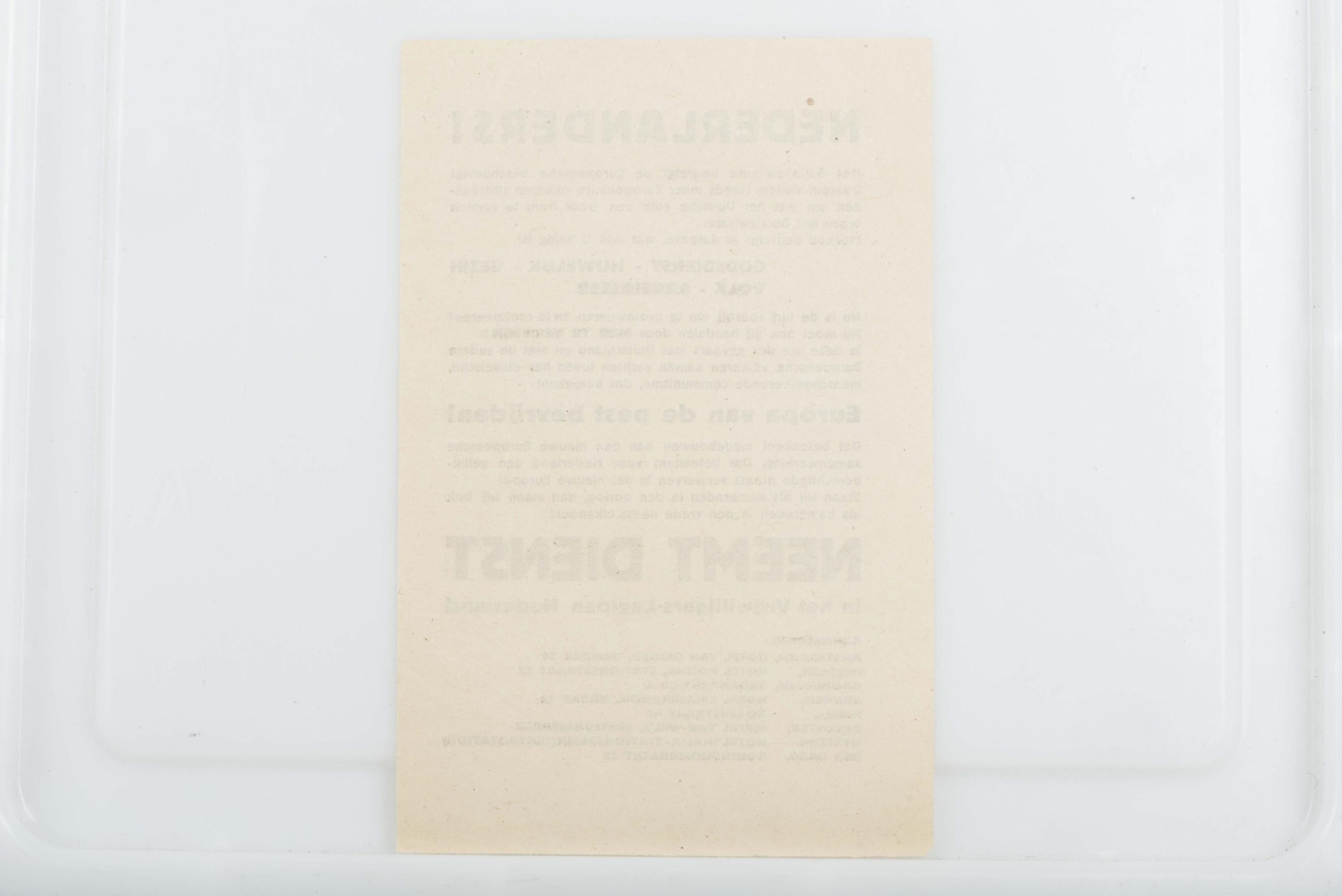 Dutch Waffen-SS recruitment flyer Nederlanders! Neemt dienst in het Vrijwilligers-Legioen Nederland — image 4