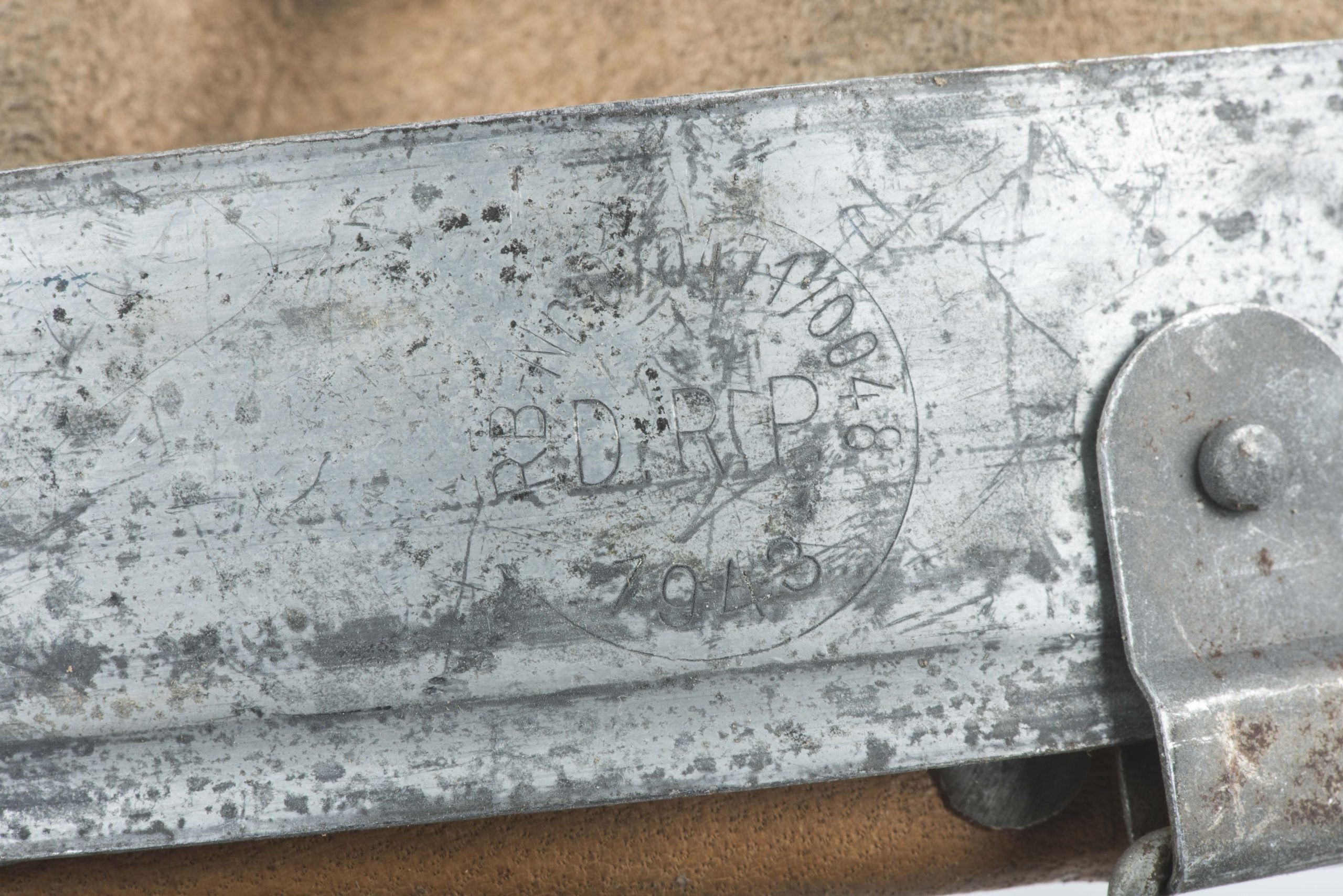 German helmet liner marked RBNr. 0/0471/0048 1943 size 66/58 — image 3