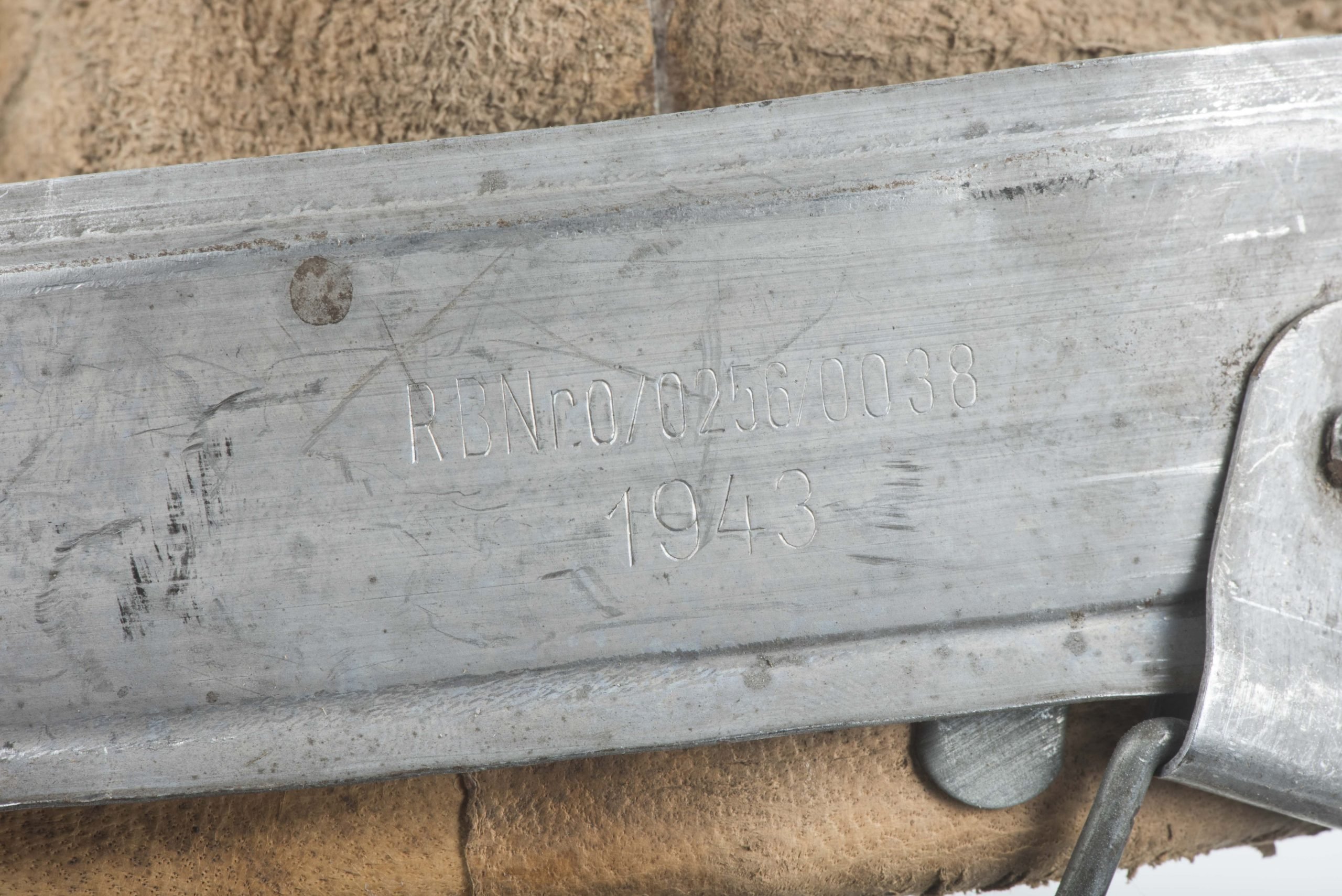 German helmet liner marked RBNr. 0/0256/0038 1943 size 66/58 — image 4