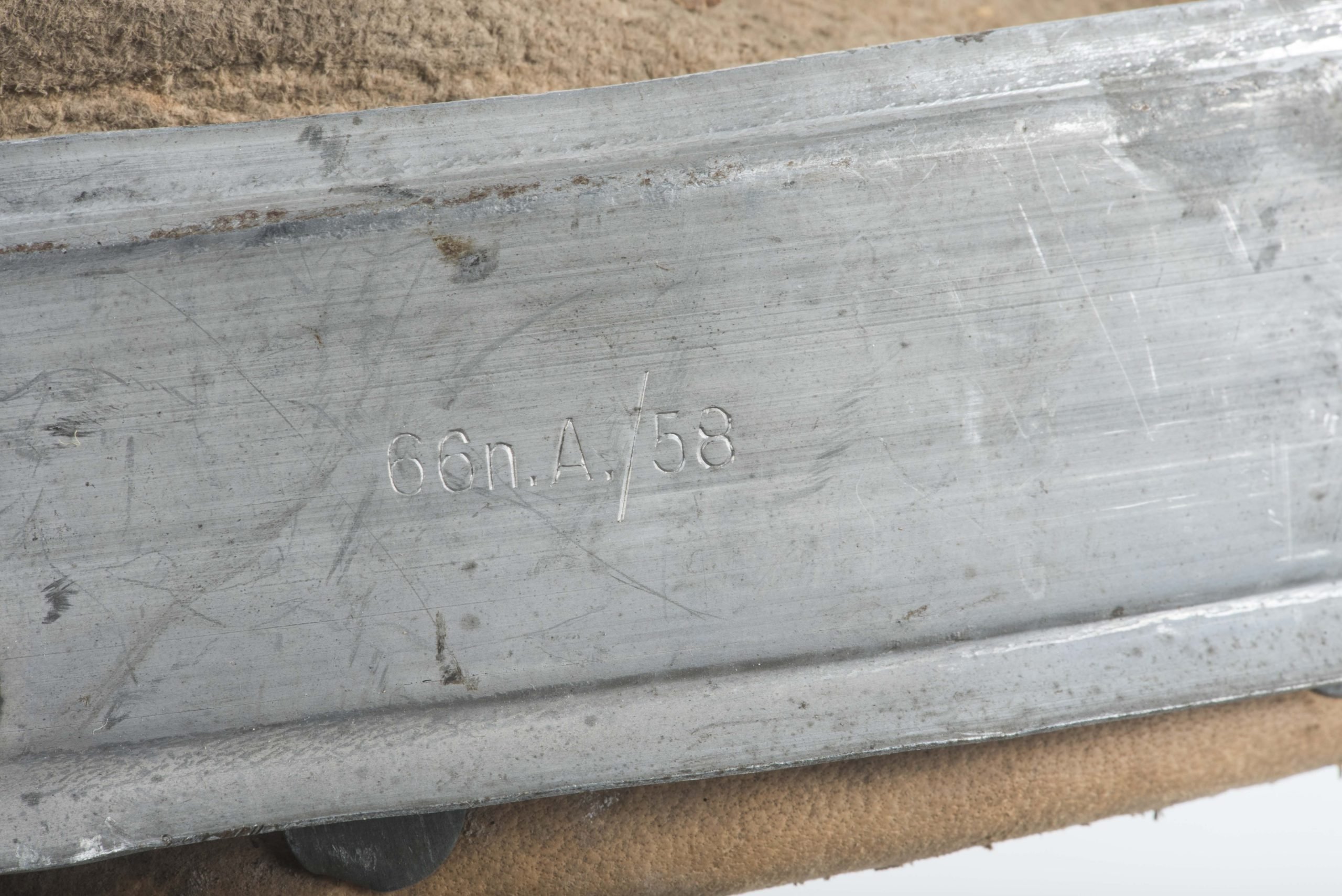 German helmet liner marked RBNr. 0/0256/0038 1943 size 66/58 — image 5