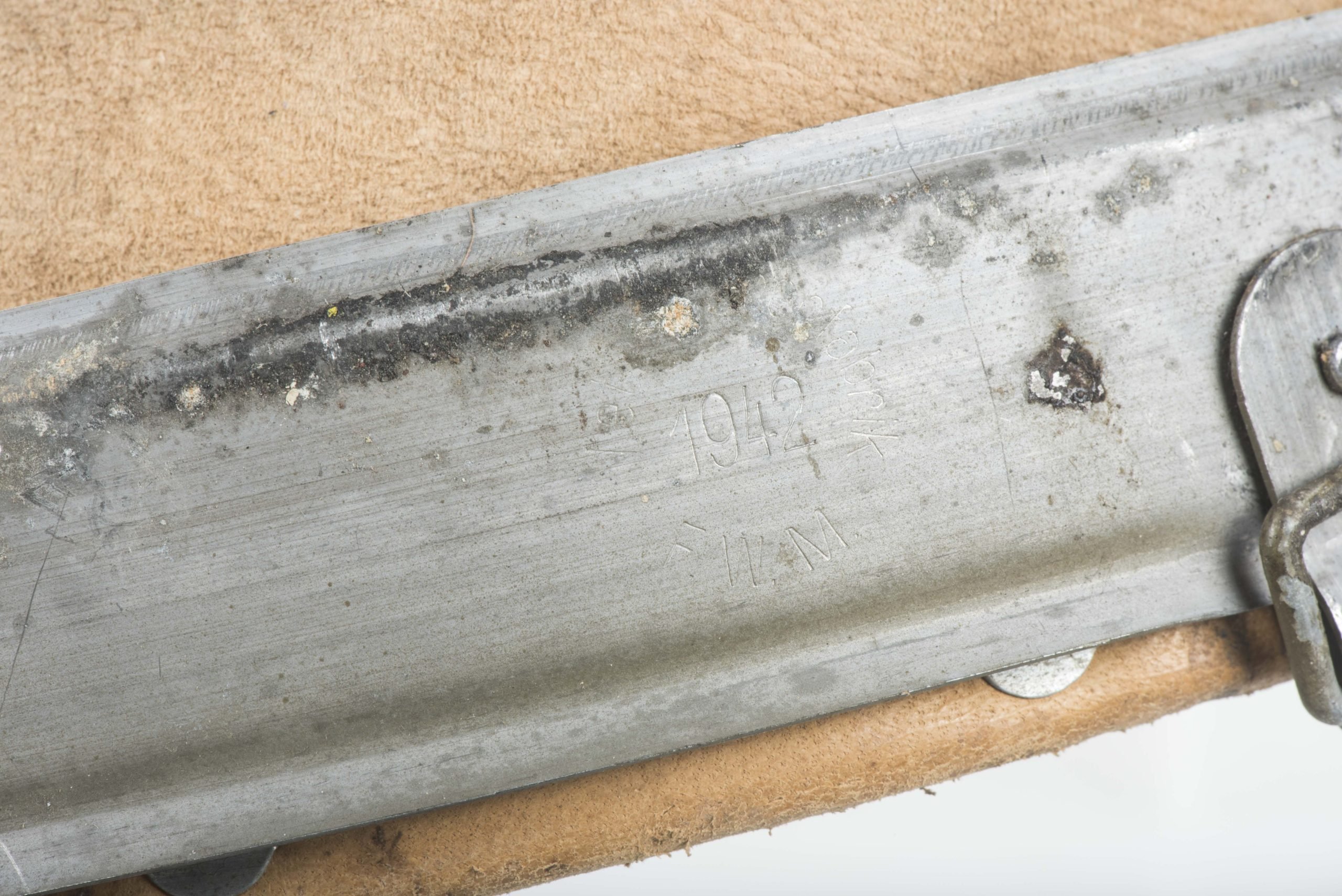 German helmet liner marked FWM 1942 size 64/56 — image 4