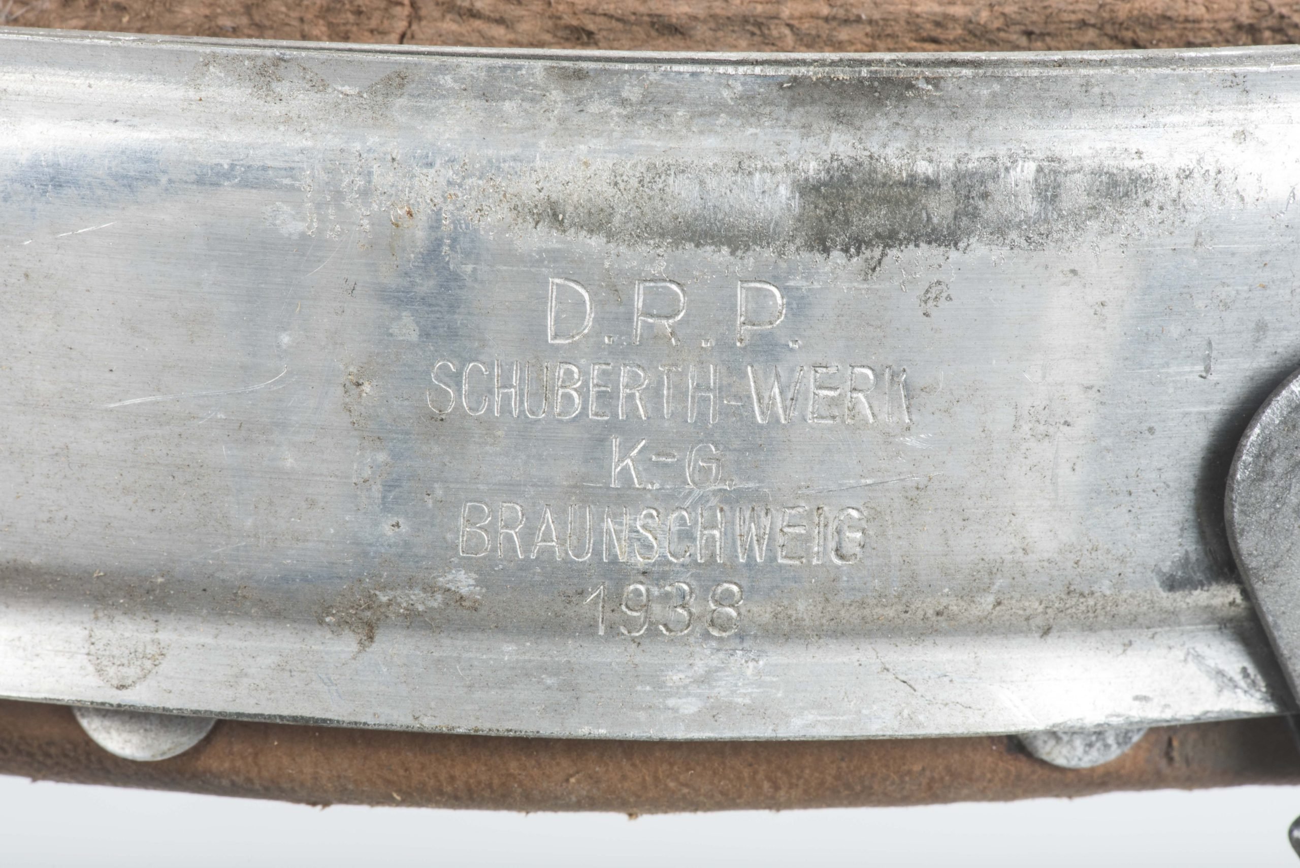 Rare pre war German helmet liner marked Schuberth-Werk 1938 size 64/56 — image 4