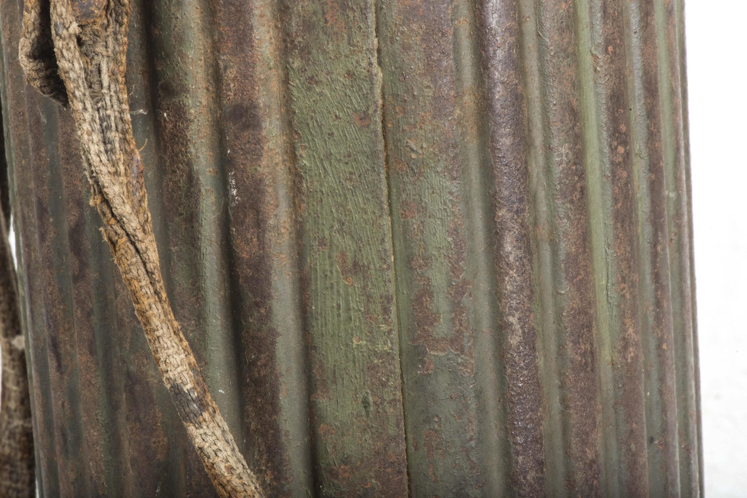 Short M38 gasmask canister in brush painted three-tone camouflage paint — image 10