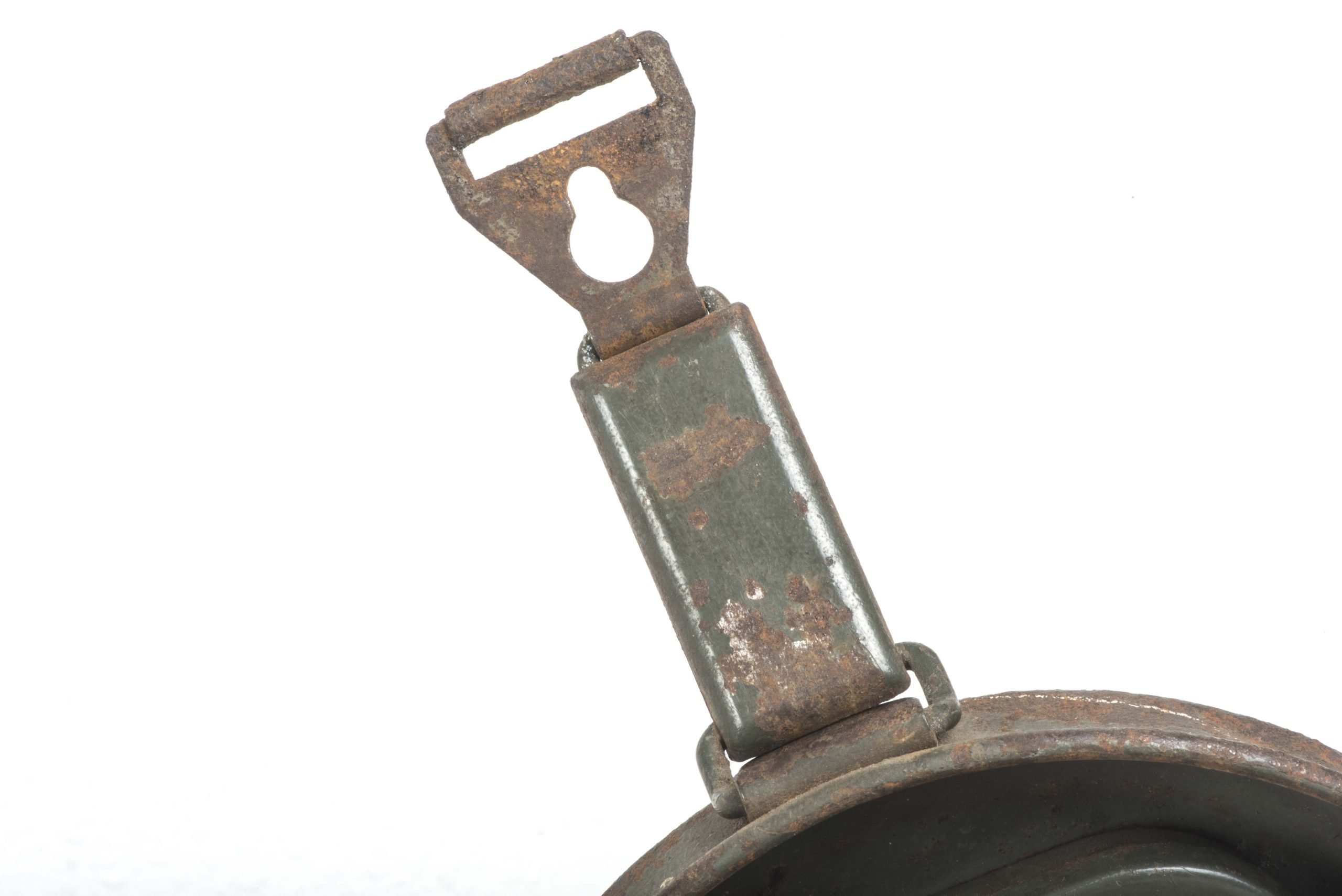 Short M38 gasmask canister in brush painted three-tone camouflage paint — image 21