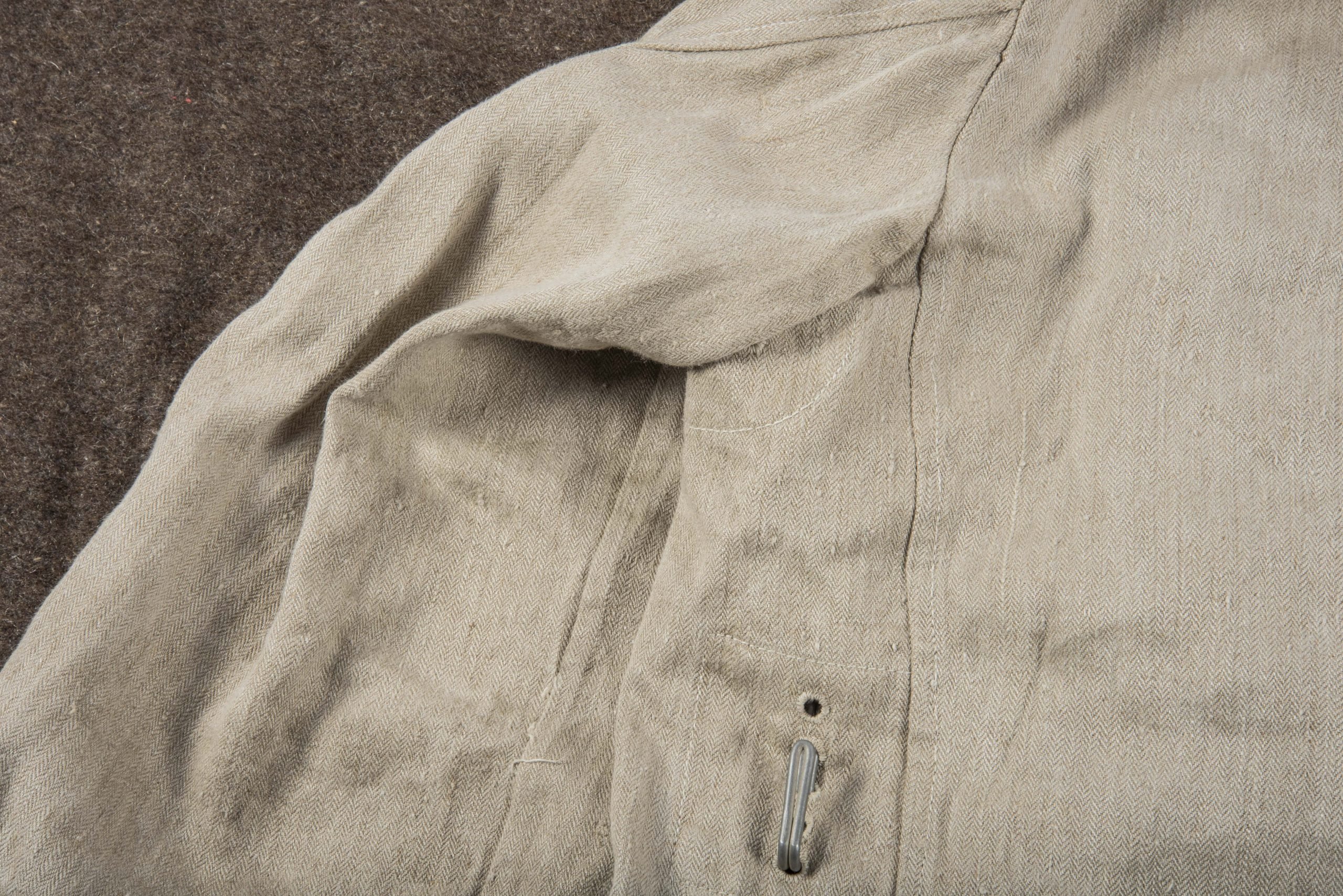 Luftwaffe HBT work jacket marked Wirtschaftsamt Litzmannstadt — image 12