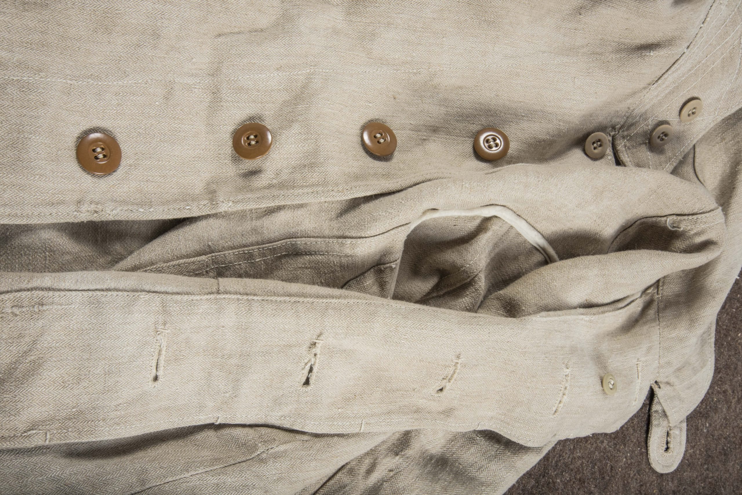 Luftwaffe HBT work jacket marked Wirtschaftsamt Litzmannstadt — image 2