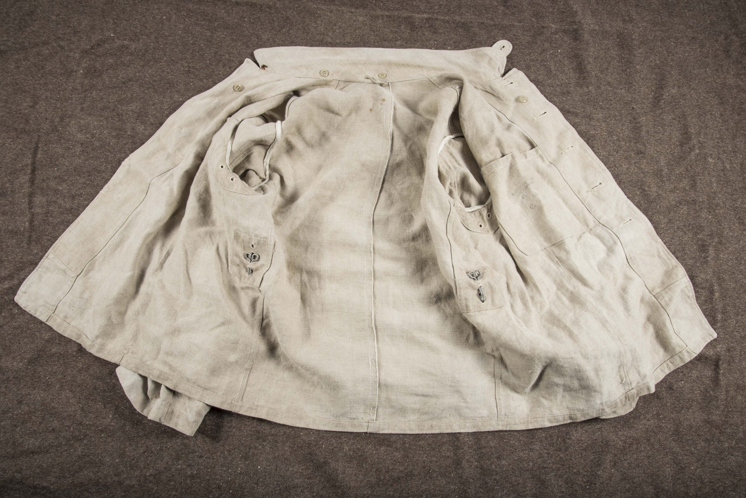 Luftwaffe HBT work jacket marked Wirtschaftsamt Litzmannstadt — image 7