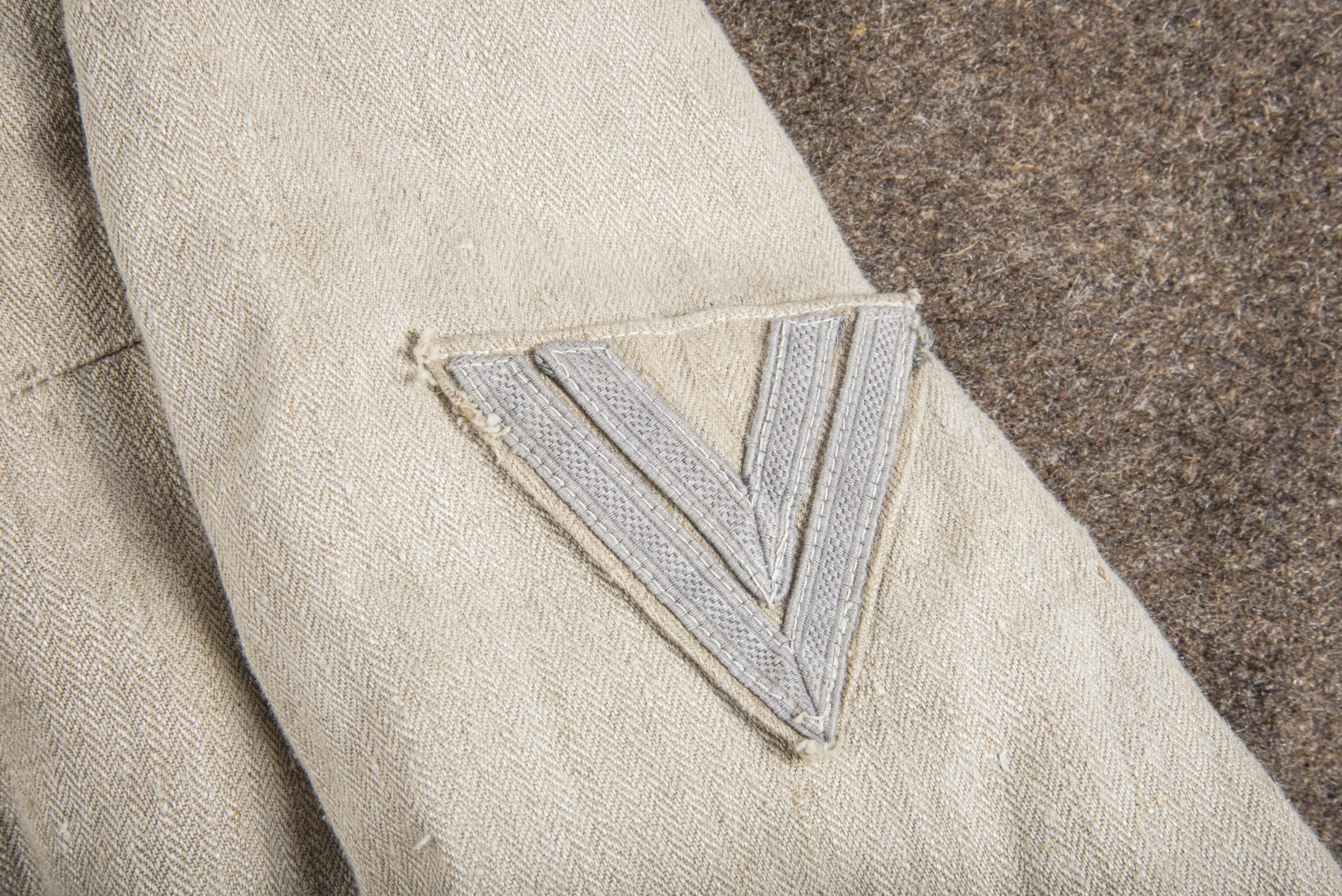 Luftwaffe HBT work jacket marked Wirtschaftsamt Litzmannstadt — image 8