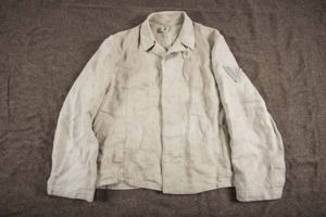 Luftwaffe HBT work jacket marked Wirtschaftsamt Litzmannstadt