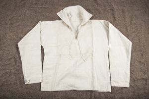 Unissued Kriegsmarine HBT work shirt marked Kaup Kiel II