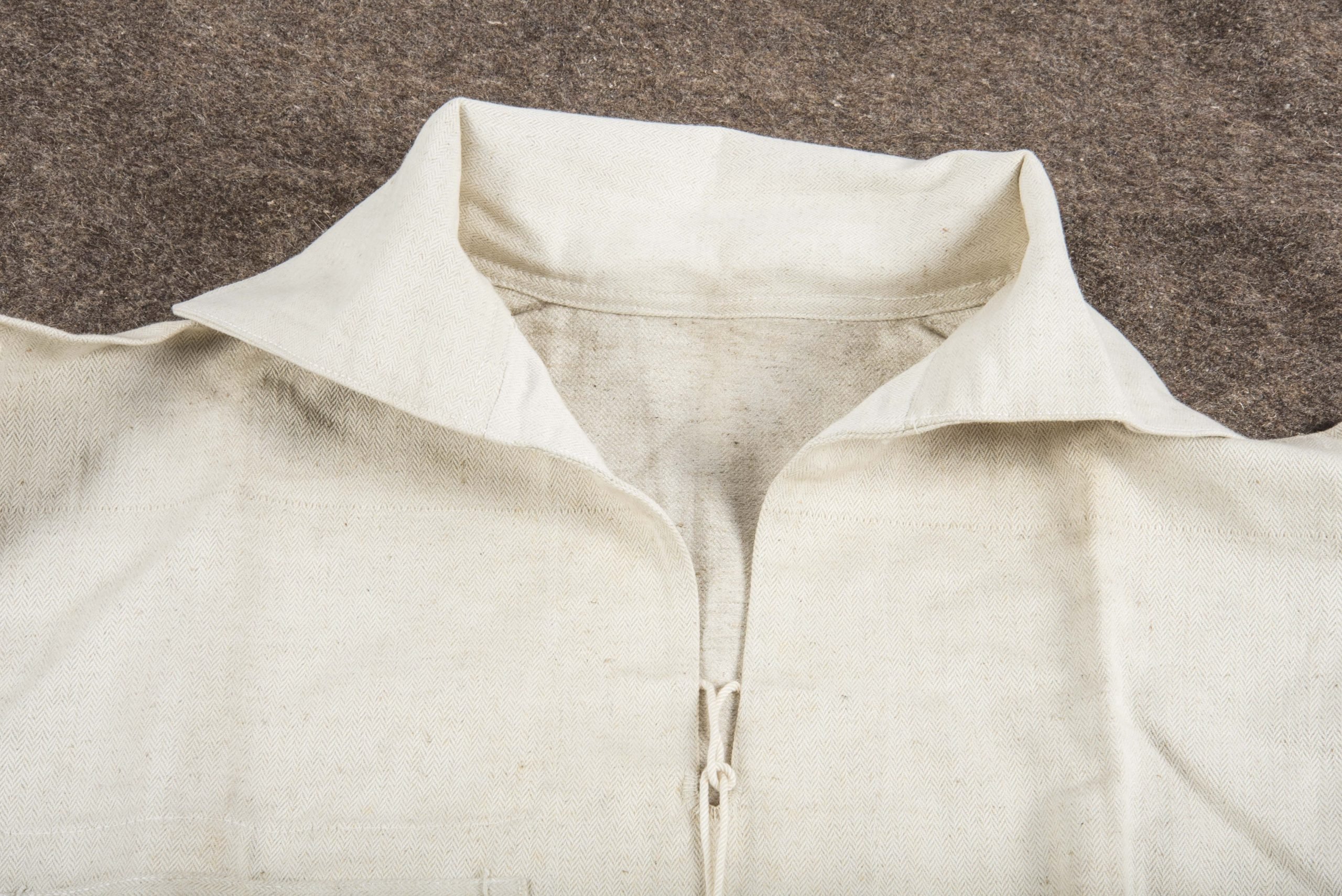 Unissued Kriegsmarine HBT work shirt marked 3 WEGO K41 — image 2